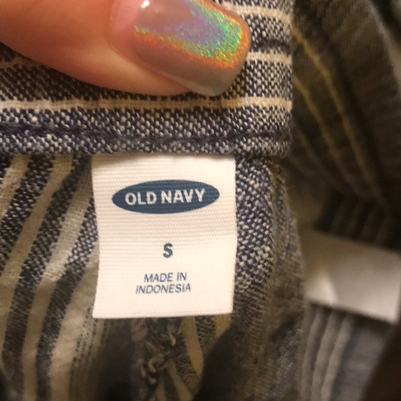 denim & white striped pants! - Picture 2 of 2